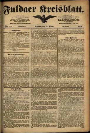 Ausgabe vom Dienstag, den 23. Februar 1909.