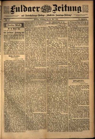 Zweite Ausgabe vom Samstag, den 28. Mai 1898.