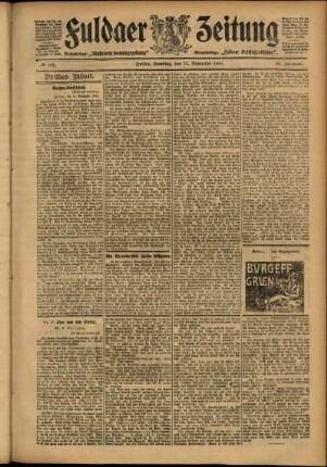 Dritte Ausgabe vom Samstag, den 11. November 1905.