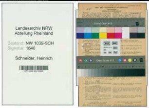 Entnazifizierung Heinrich Schneider , geb. 27.04.1888 (Beamter)