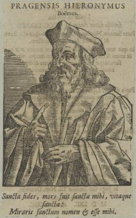 Bildnis des Pragensis Hieronymus