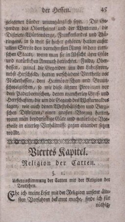 Viertes Kapitel. Religion der Catten.