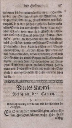 Viertes Kapitel. Religion der Catten.