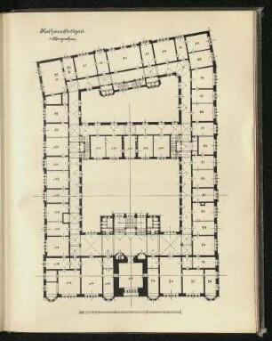 Rathaus Stuttgart. 1. Obergeschoss. Grundriss