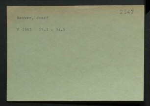 Hecker, Josef
