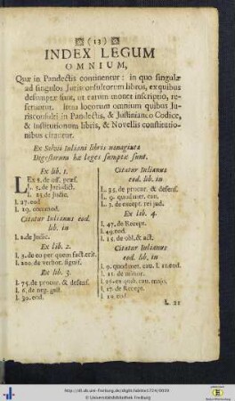 Index Legum.