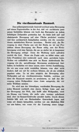 III. Die vierdimensionale Raumzeit.