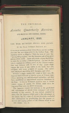 The War between China and Japan.