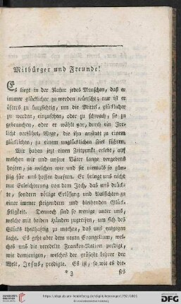 Mitbürger und Freunde!