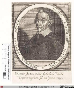 Bildnis Jacques Godefroy (lat. Jacobus Gothofredus)