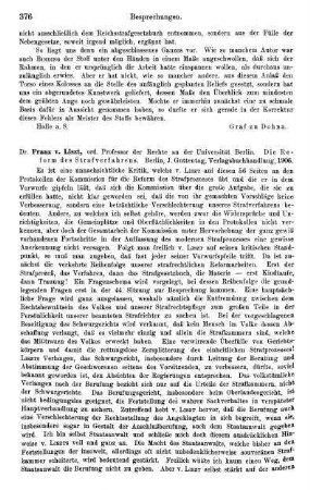 376-377, Franz von Liszt, Die Reform des Strafverfahrens, 1906