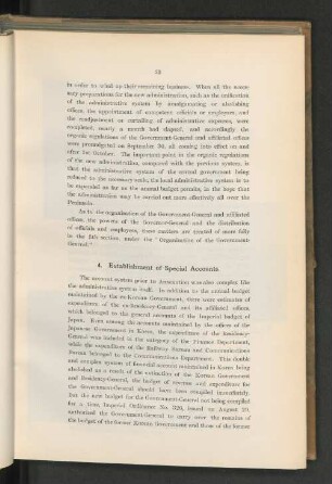 4. Establishment of Special Accounts.