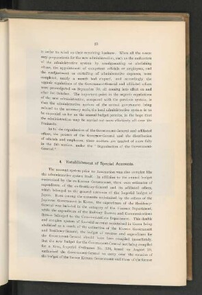 4. Establishment of Special Accounts.