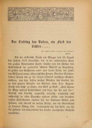 Kronprinz Rudolf, sein Leben und Wirken