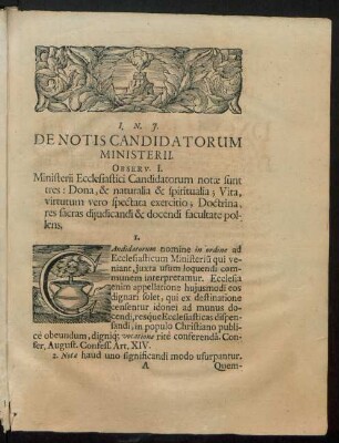 De Notis Candidatorum Ministerii.