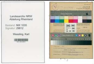 Entnazifizierung Karl Wessling , geb. 11.06.1893 (Grubenkontrolleur)