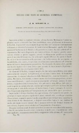 Euclide come testo di geometria elementare.