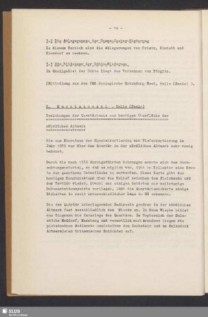 Beziehungen der Quartärbasis zur heutigen Oberfläche der nördlichen Altmark