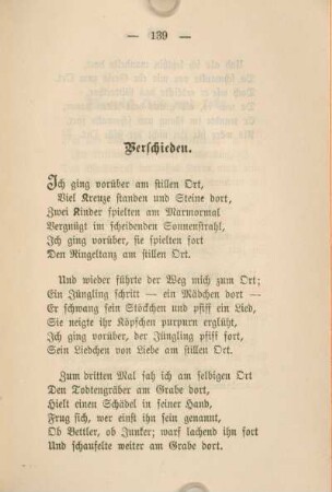 Verschieden.