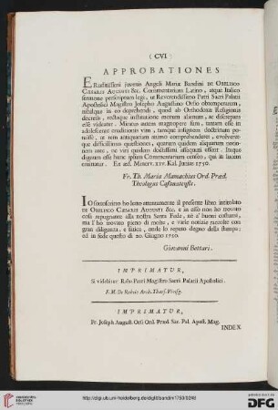 Approbationes