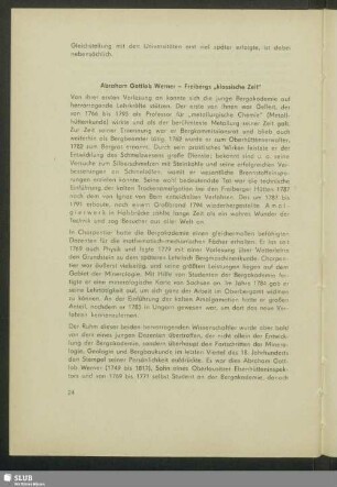 Abraham Gottlob Werner - Freibergs "klassische Zeit"