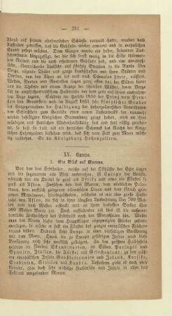 XV. Europa