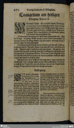 Evangelium am heiligen Pfingstag, Johan. 14.