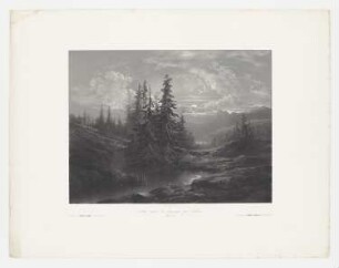 Effet de nuit, Blatt 2 der Folge "Sites variés de paysages par Calame"