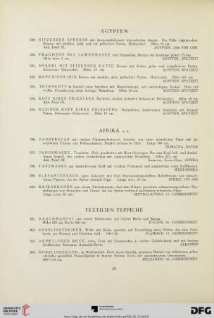 Textilien, Teppiche (Nr. 361-396)