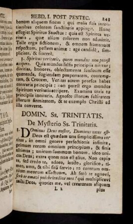 243-251, Hebdomada I. Post Pentecosten.