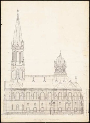 Emmauskirche, Berlin-Kreuzberg: Seitenansicht