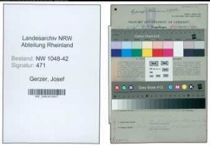 Entnazifizierung Josef Gerzer , geb. 05.05.1900 (Zimmermann)