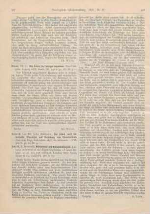 507-508 [Rezension] Arnold, John Mühleisen, Der Islam nach Geschichte, Charakter und Beziehung zum Christenthum