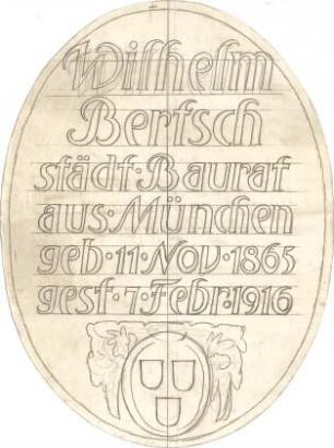 Pfann, Paul; Grabmal Bertsch - Grabinschrift (Ansicht)