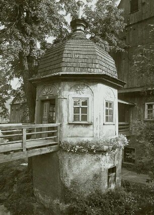 Bad Reinerz, Alte Papiermühle, Brücke über den ehemaligen Graben