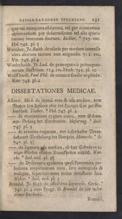 Dissertationes Medicae
