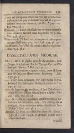 Dissertationes Medicae