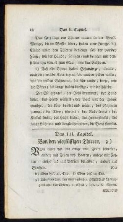 Das III. Capitel. Von den vierfüssigen Thieren