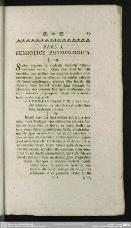 Pars I. Semiotice Physiologica