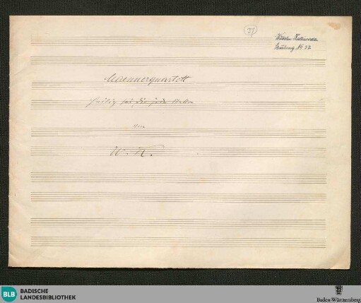 Die heiligen Orte - WK Mus.Ms. 37 : Coro maschile; D|b