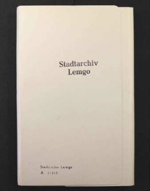 Wrugeregister der Stadt Lemgo