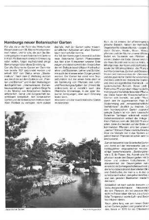Hamburgs neuer Botanischer Garten
