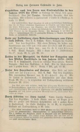 Verlag von Hermann Costenoble in Jena