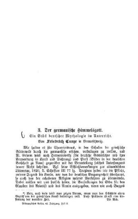 Der germanische Himmelsgott