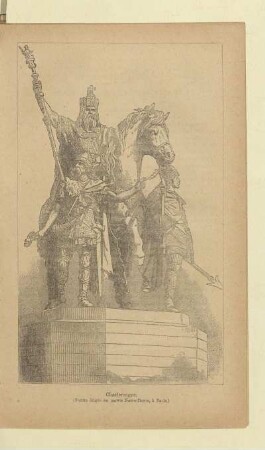 Charlemagne. (Statue érigée au parvis Notre-Dame, à Paris)