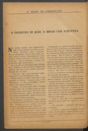 O encontro de João, o bravo com Acquaviva