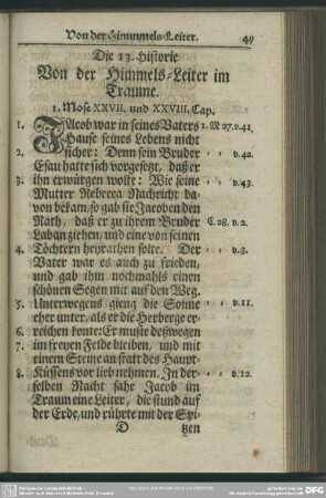 Die 13. Historie. Von der Himmels-Leiter im Traume