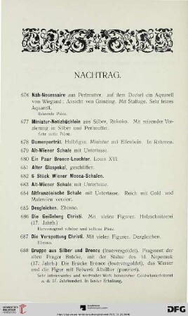 Nachtrag (Nr. 676-750)