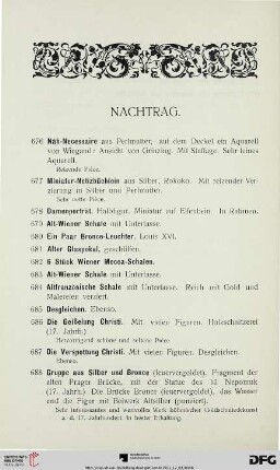 Nachtrag (Nr. 676-750)