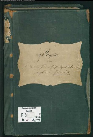 Zivilstandsregister der Juden mit den Orten Beringhausen, Canstein, Giershagen, Heddinghausen, Leitmar, Madfeld, Marsberg, Niedermarsberg, Obermarsberg, Padberg und Udorf (G 1847-1874) (Gemeinde: Marsberg)